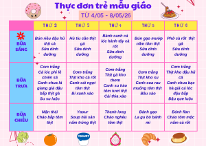 MẪU GIÁO TUẦN 2 THÁNG 5