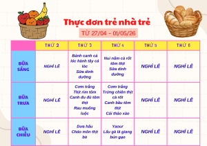 NHÀ TRẺ TUẦN 1 THÁNG 5